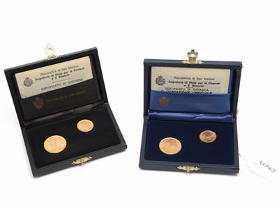 Due Serie da 1 e 2 Scudi in Oro