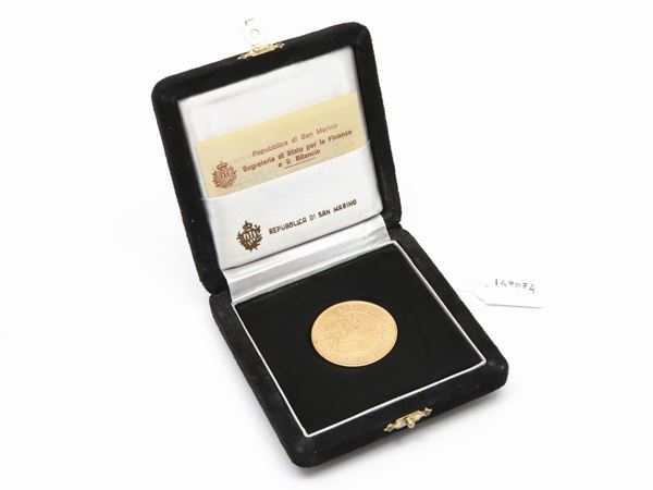 A 10 scudi gold coin