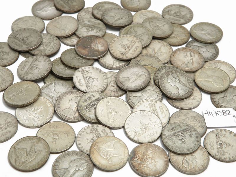 Sessantasei Monete da 500 Lire in Argento