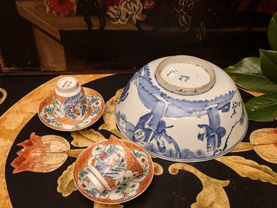 Lotto di Accessori in Porcellana Orientale