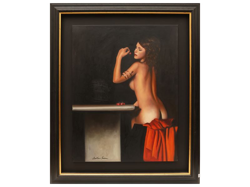 Antonio Sciacca - Nudo con Ciliegie