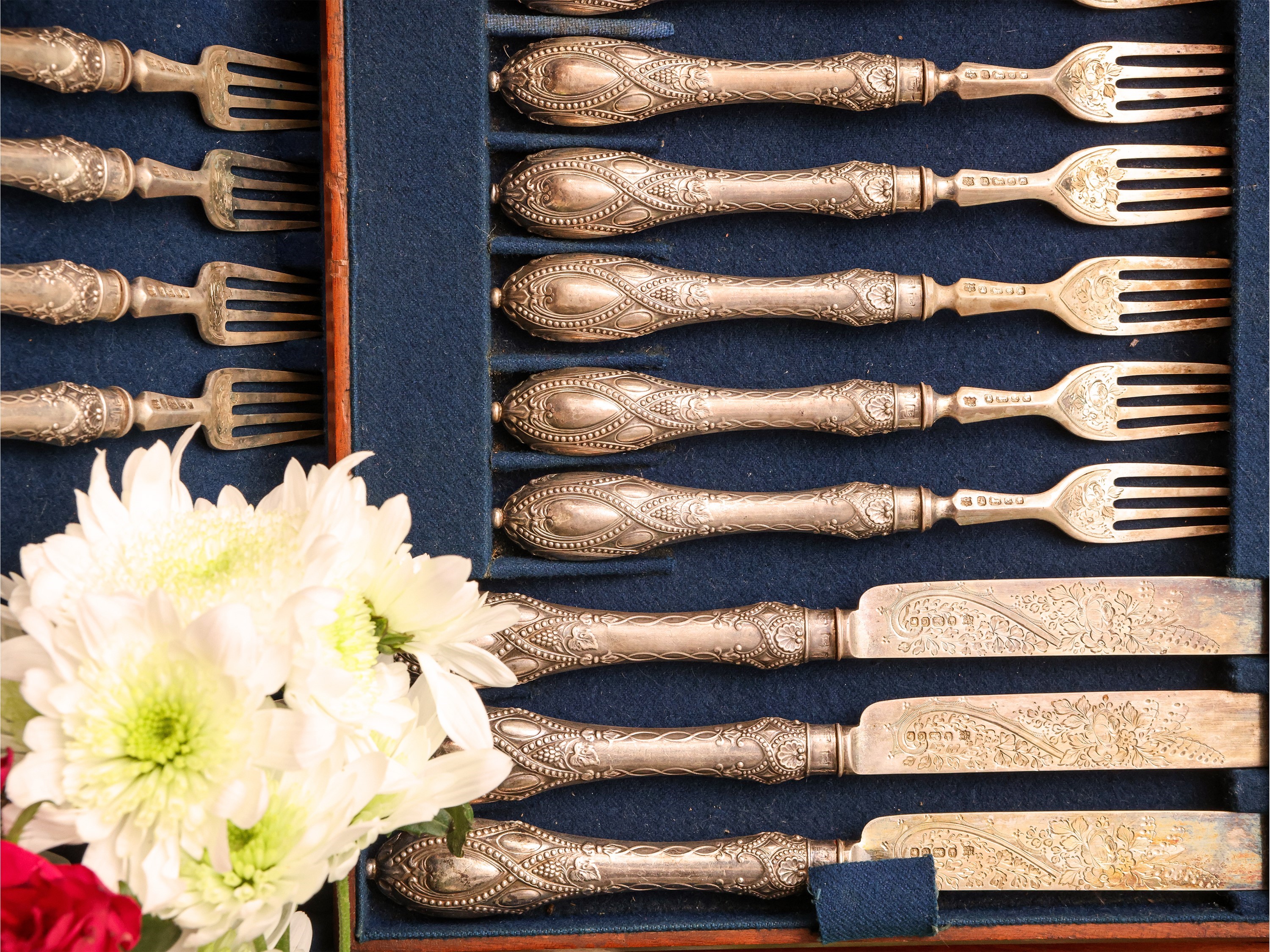 Servizio di Posate in Argento 925/1000, Henry Wilkinson & Co Ltd