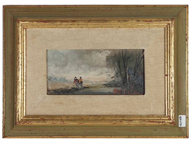 Norberto Martini - Paesaggio con Personaggi