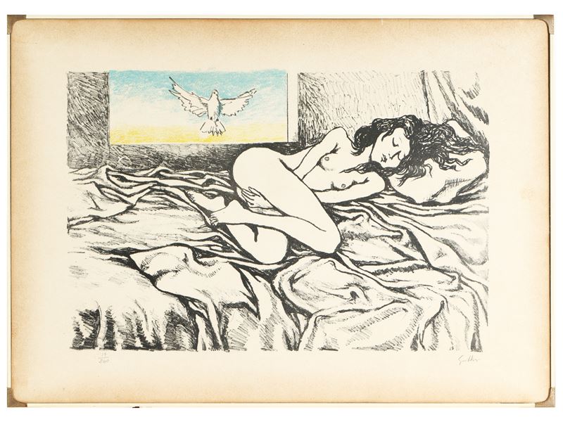 Renato Guttuso - Nudo di Donna e Colomba