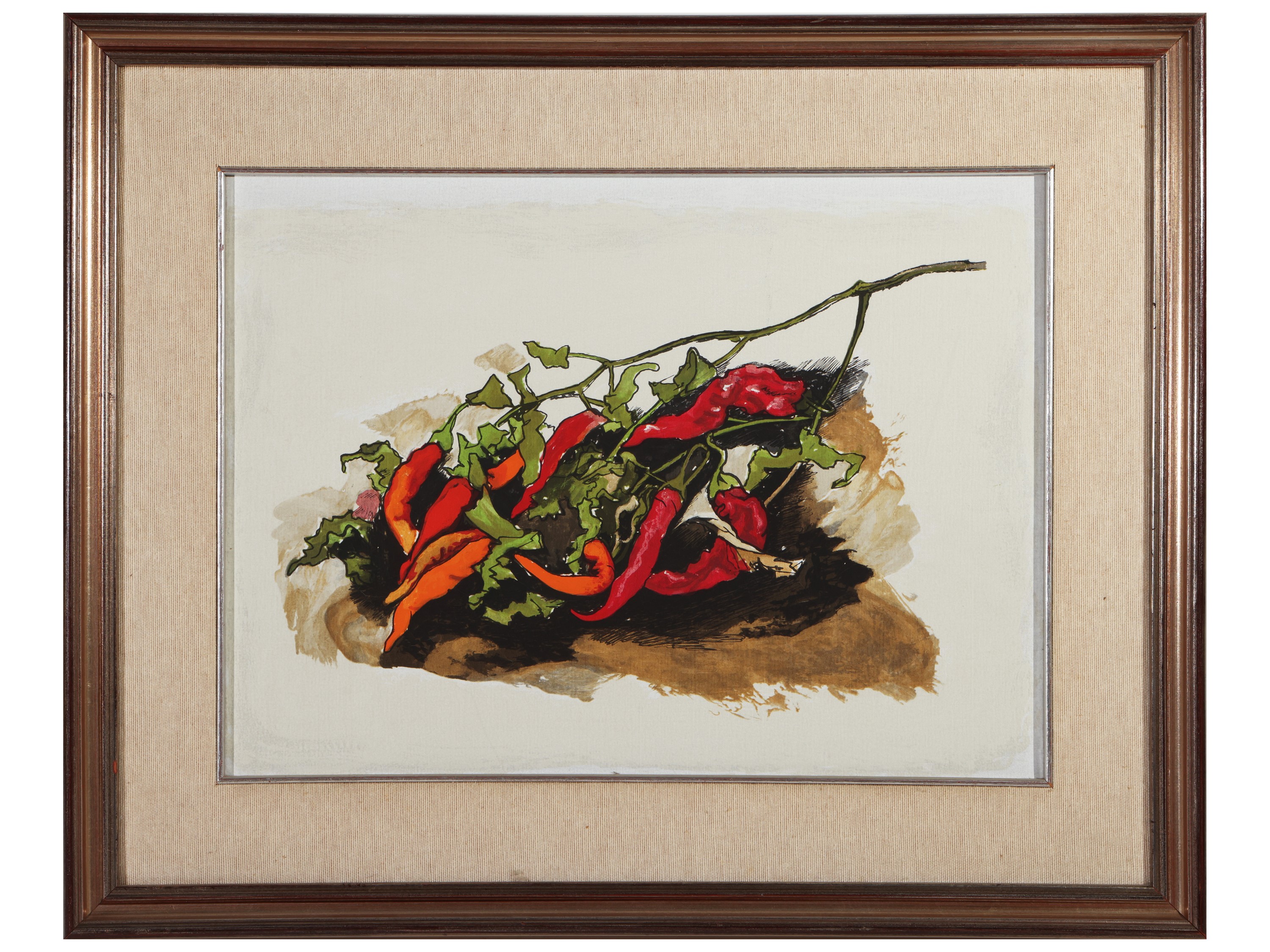 Da Renato Guttuso - Rosa Rossa e Natura Morta con Peperoncino