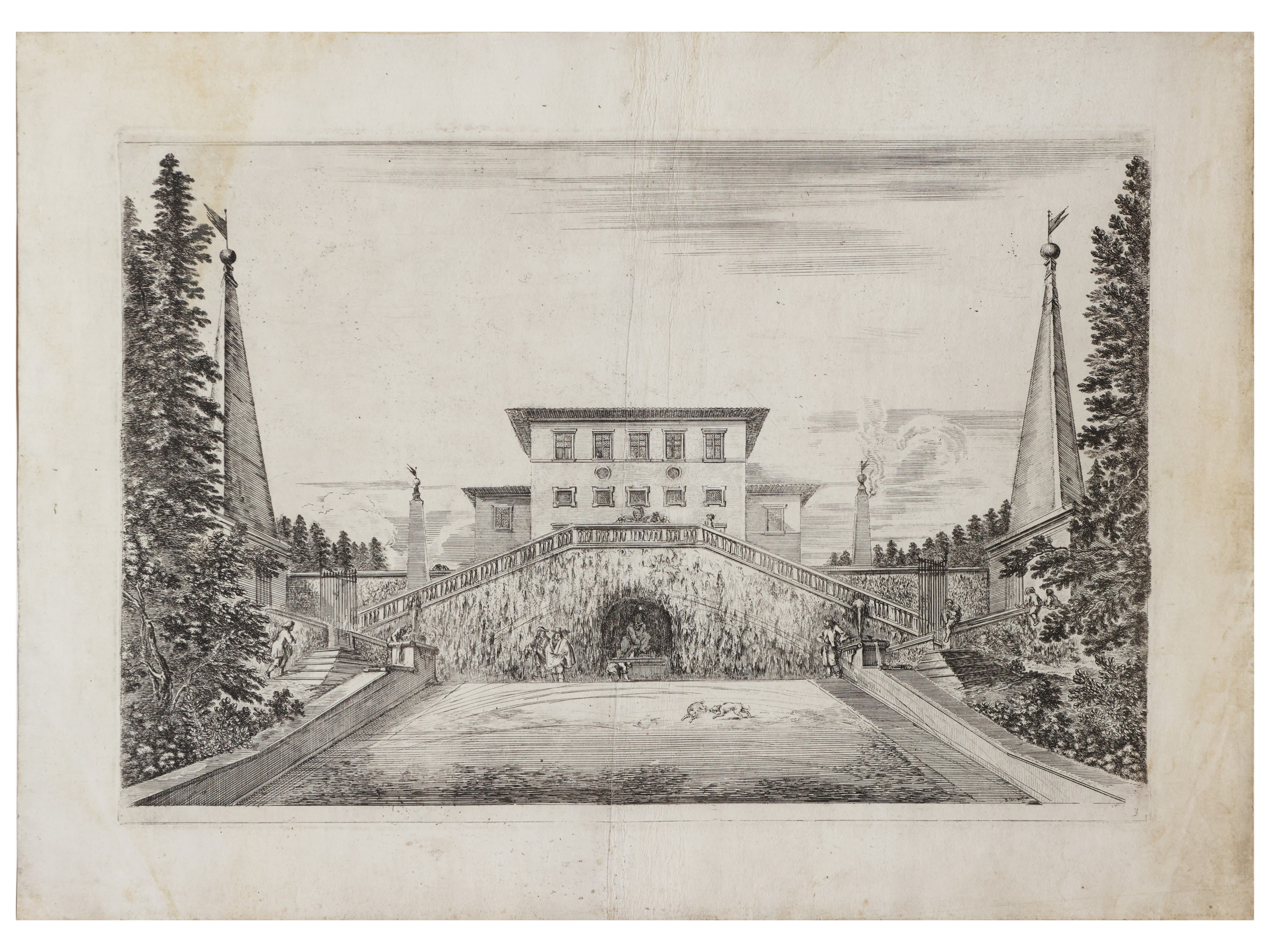 Stefano della Bella - Vedute della Villa Medicea di Pratolino