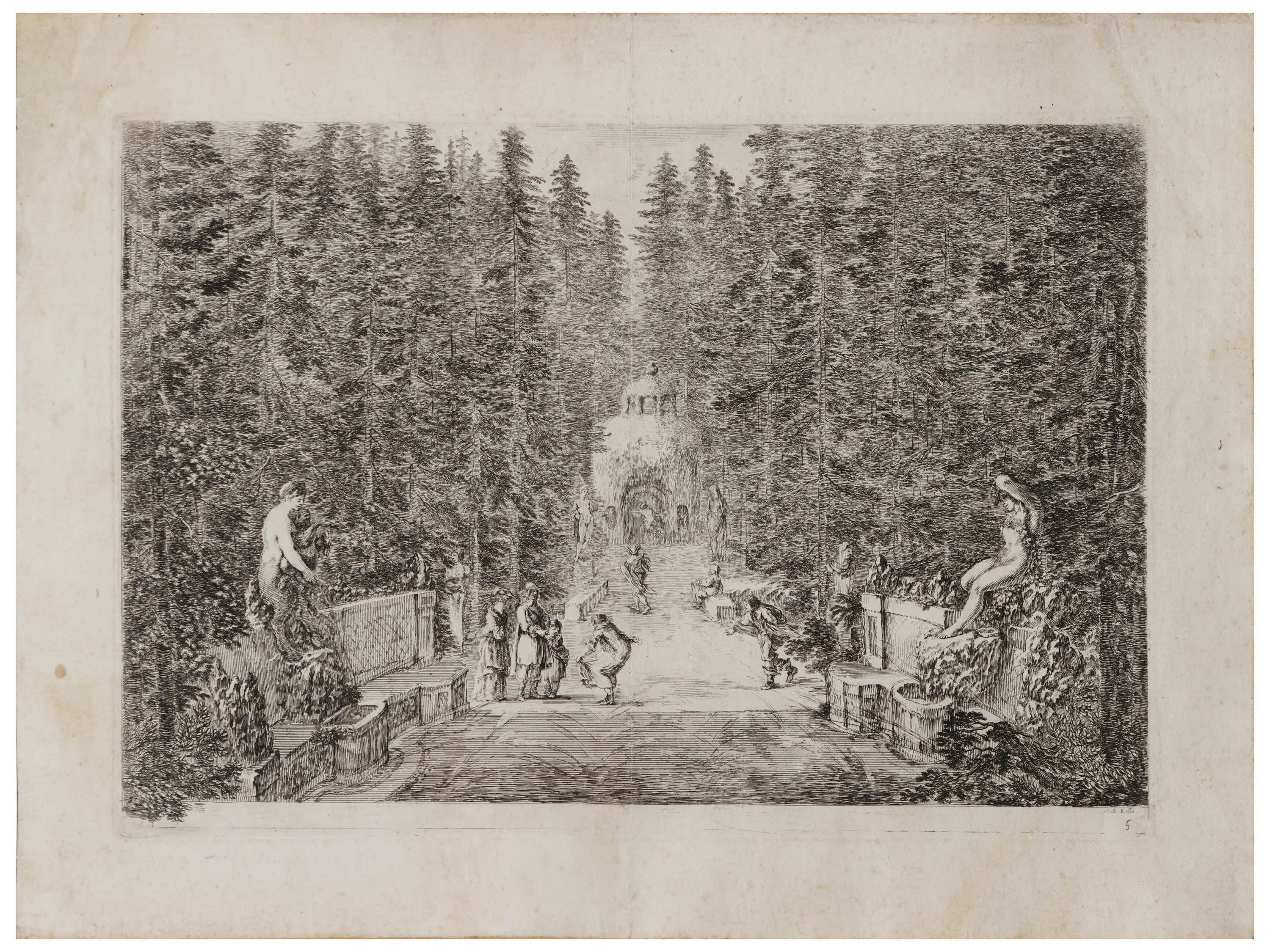 Stefano della Bella - Vedute della Villa Medicea di Pratolino