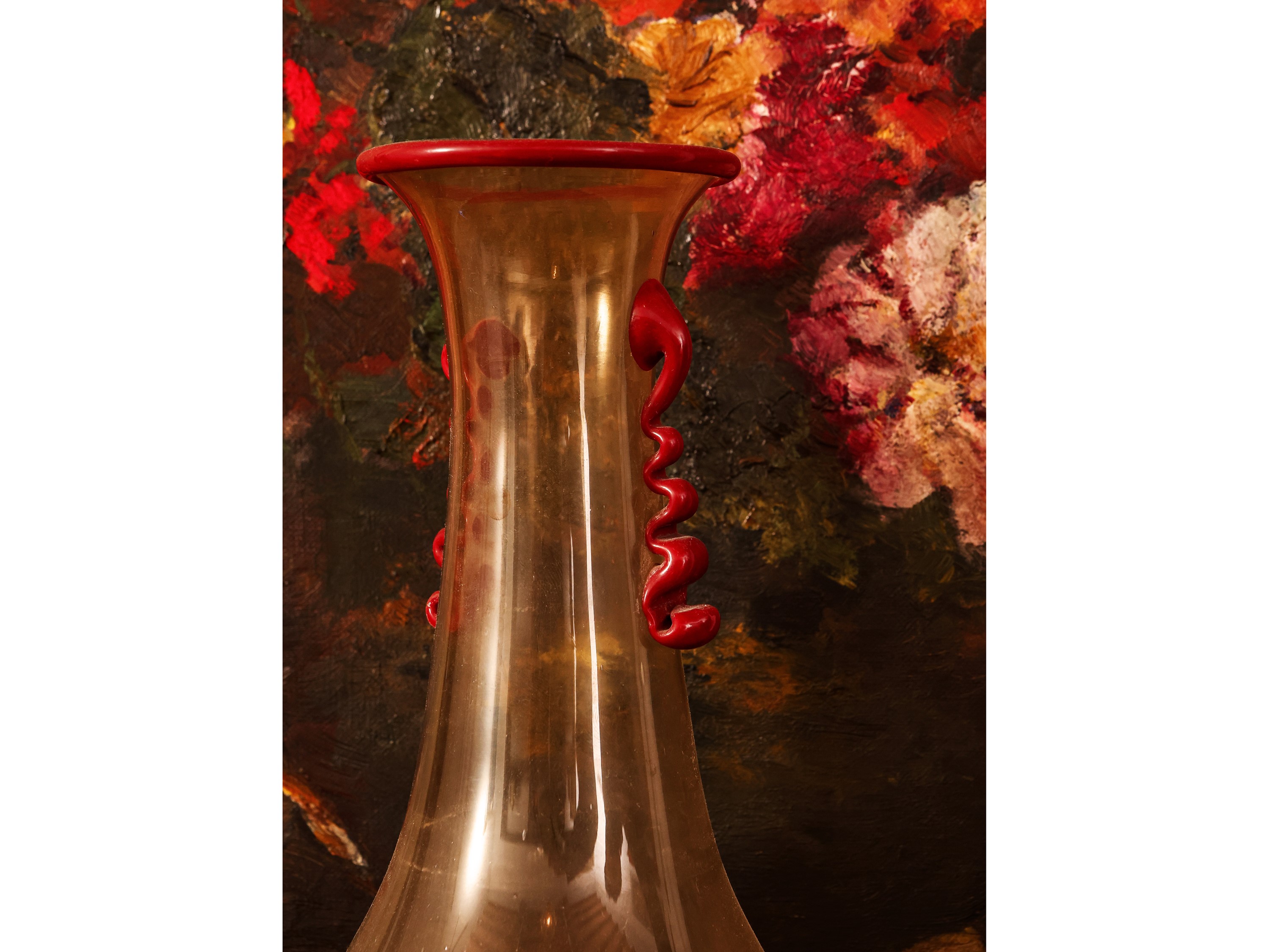 Vaso a Balaustro in Vetro Soffiato