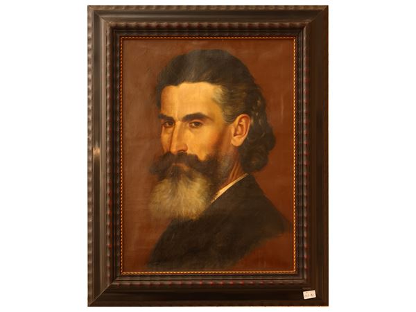 Scuola toscana dell'inizio del XX secolo - Ritratto di gentiluomo con barba