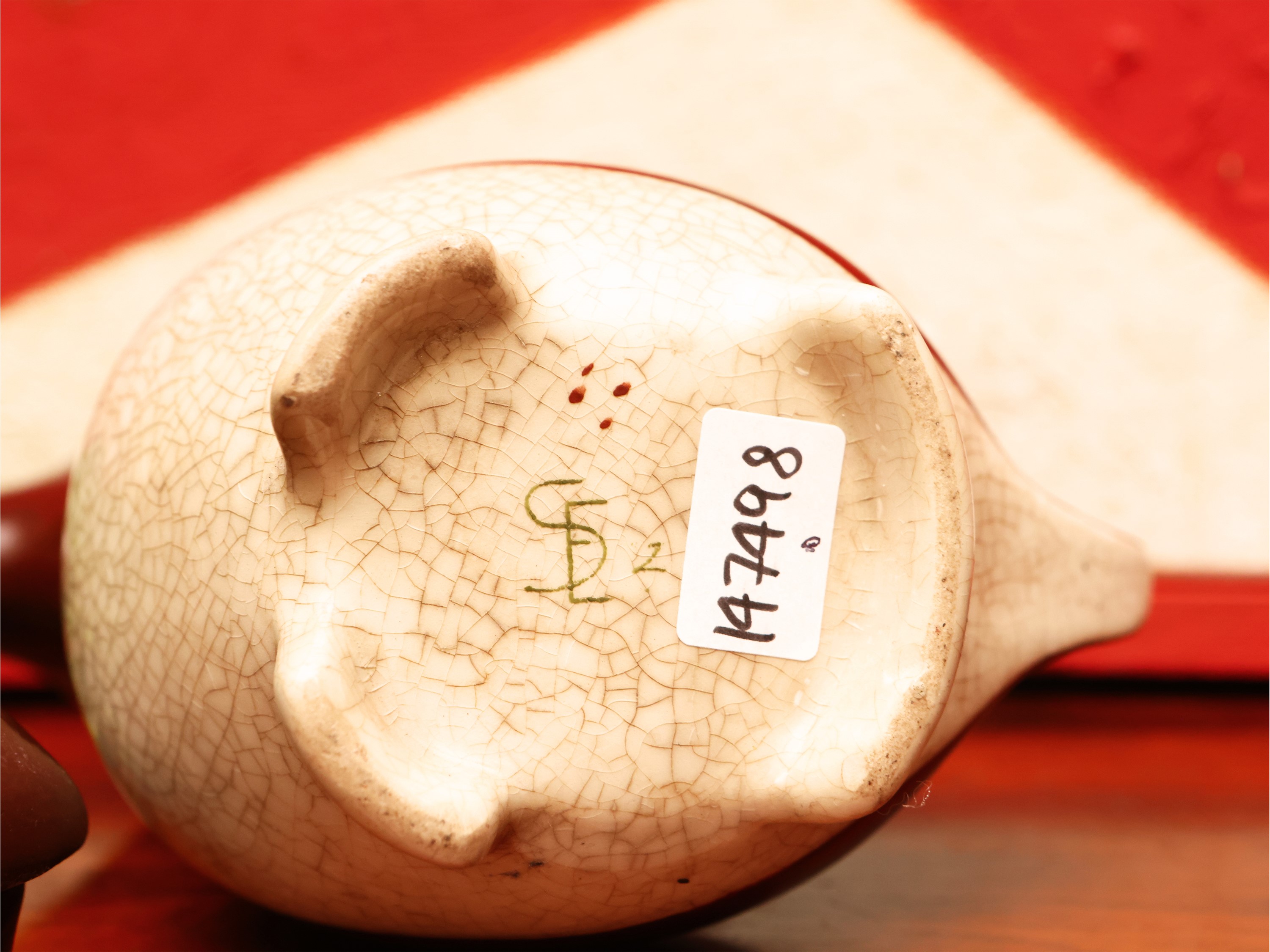 Piccola Caraffa Zoomorfa in Ceramica, Edouard-marcel Sandoz per Ginori