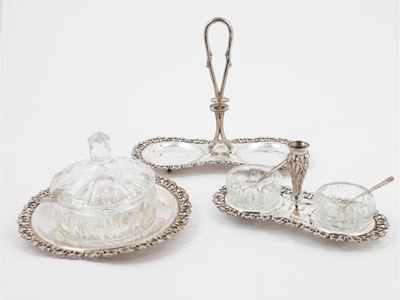 Set da Tavola in Argento e Cristallo