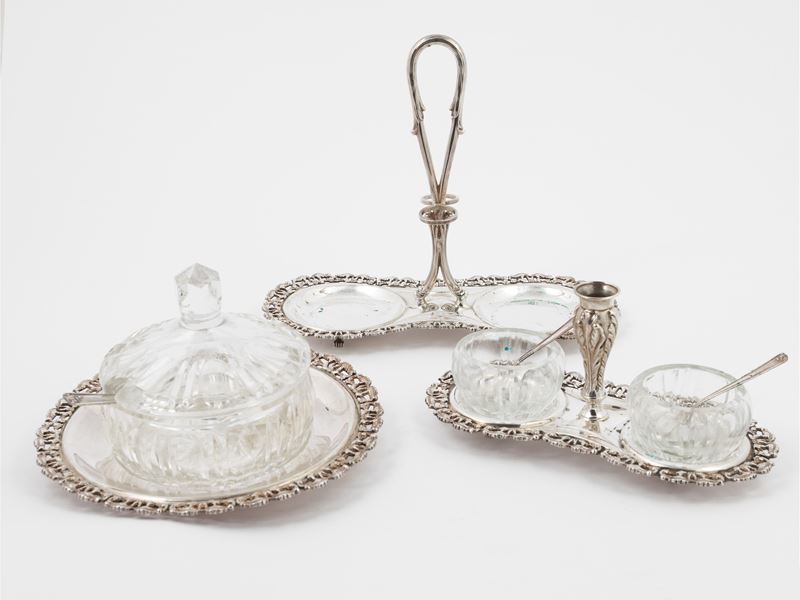 Set da Tavola in Argento e Cristallo