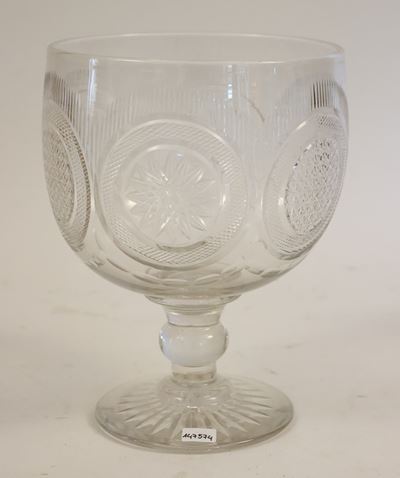 Grande Vaso a Coppa in Cristallo Molato