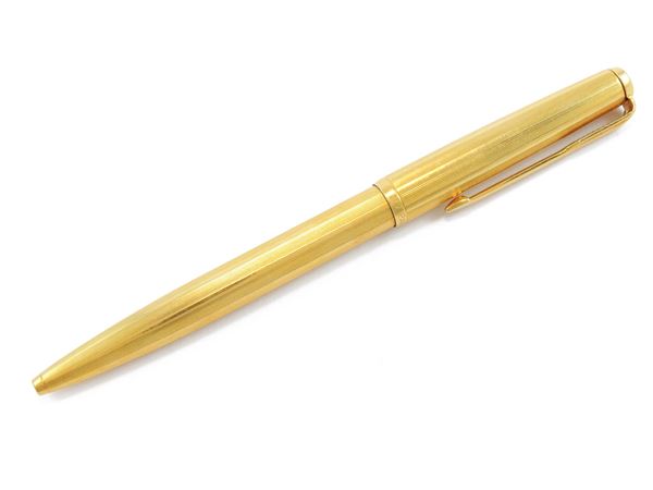 Penna sferografica Parker laminata in oro giallo