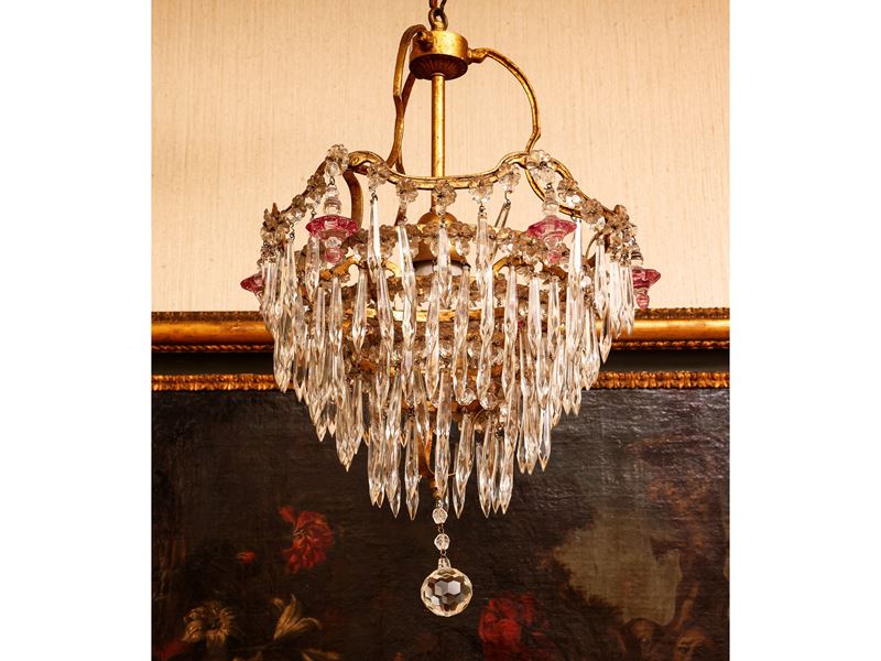 Piccolo Lampadario a Paniere