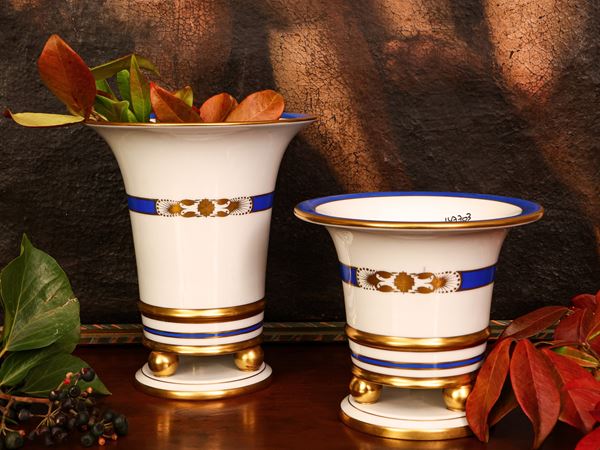 Due vasi in porcellana Herend