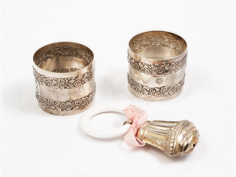 Lotto di Accessori per Bambino in Argento