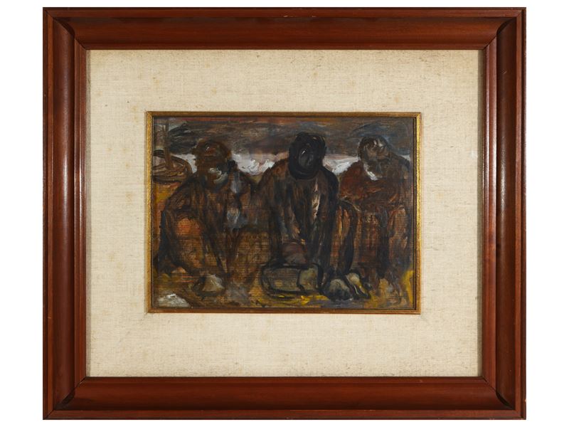 Mario Marcucci - Tre Figure in Spiaggia 1950