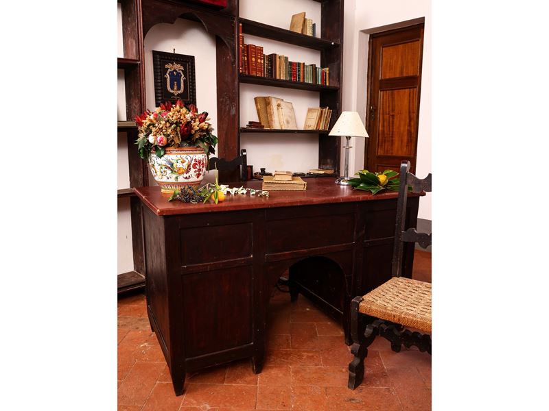 Scrivania Rustica a Banco in Legno Tenero