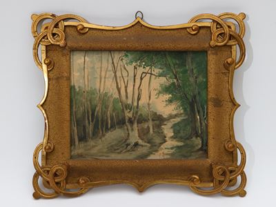 Paesaggio Fluviale con Alberi