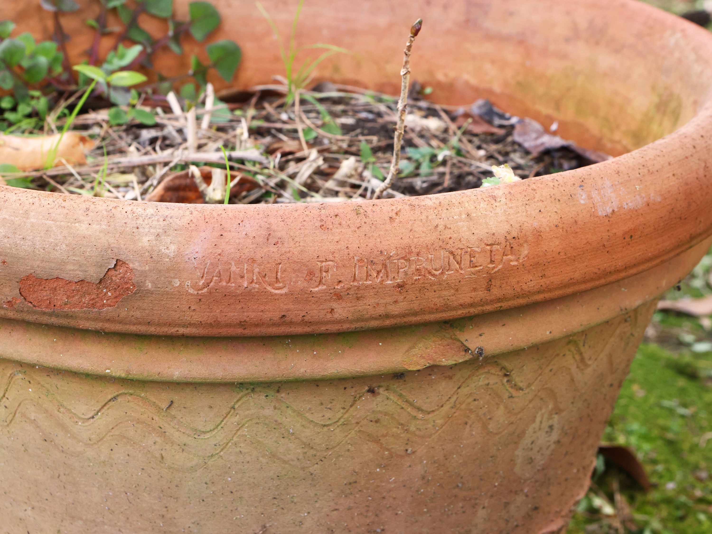 Tre Vasi da Giardino ed una Ciotola in Terracotta