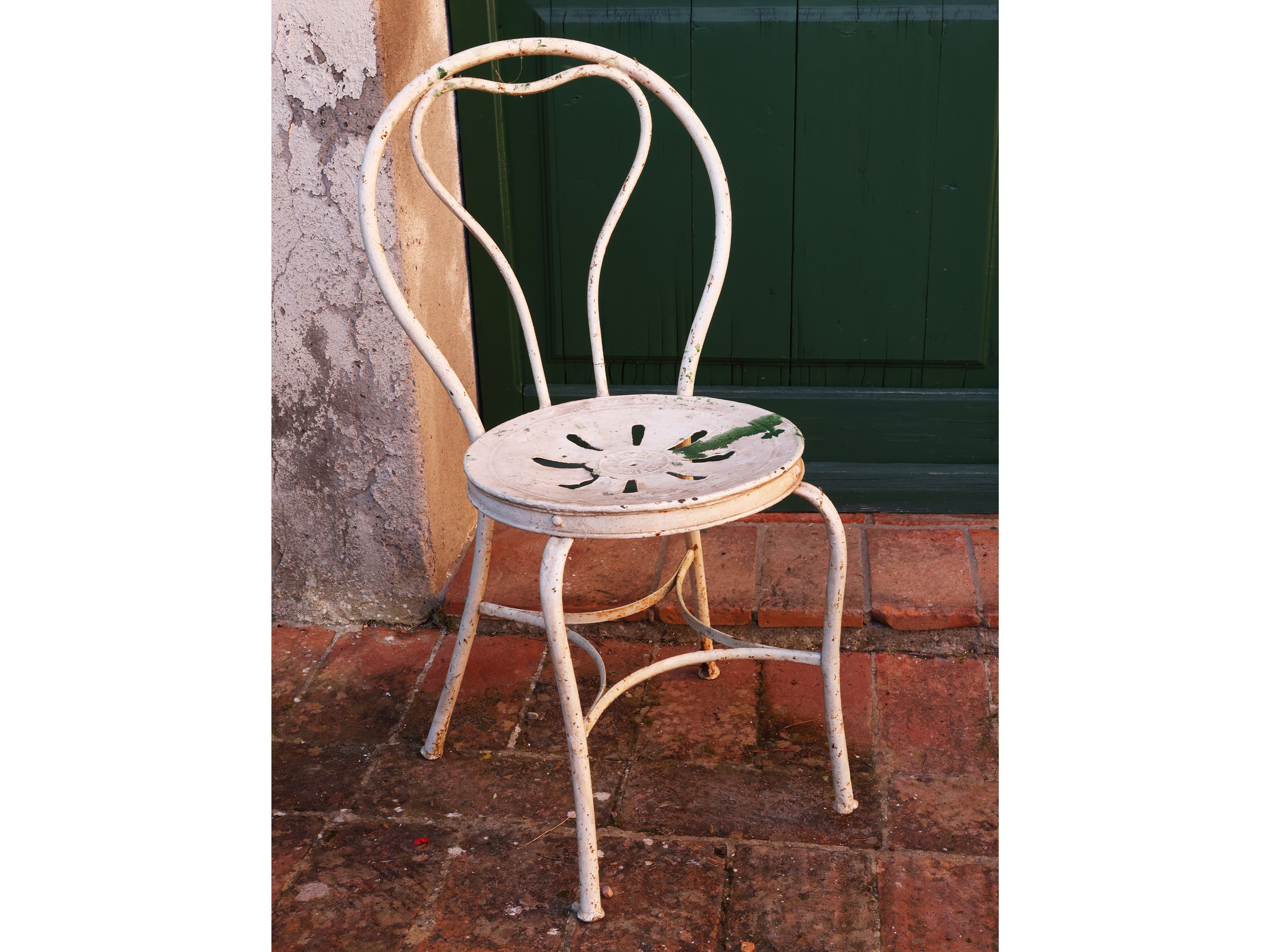 Set da Giardino in Ferro Dipinto Bianco