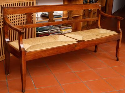 Divano a Panca in Noce