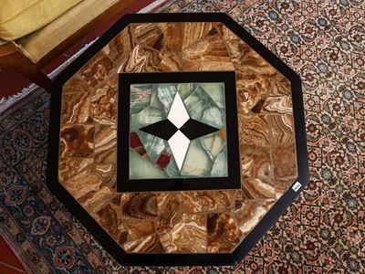 Tavolino Basso da Appoggio in Pietre Dure