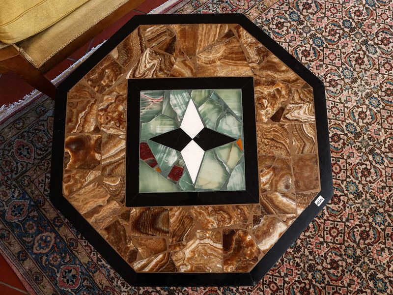 Tavolino Basso da Appoggio in Pietre Dure