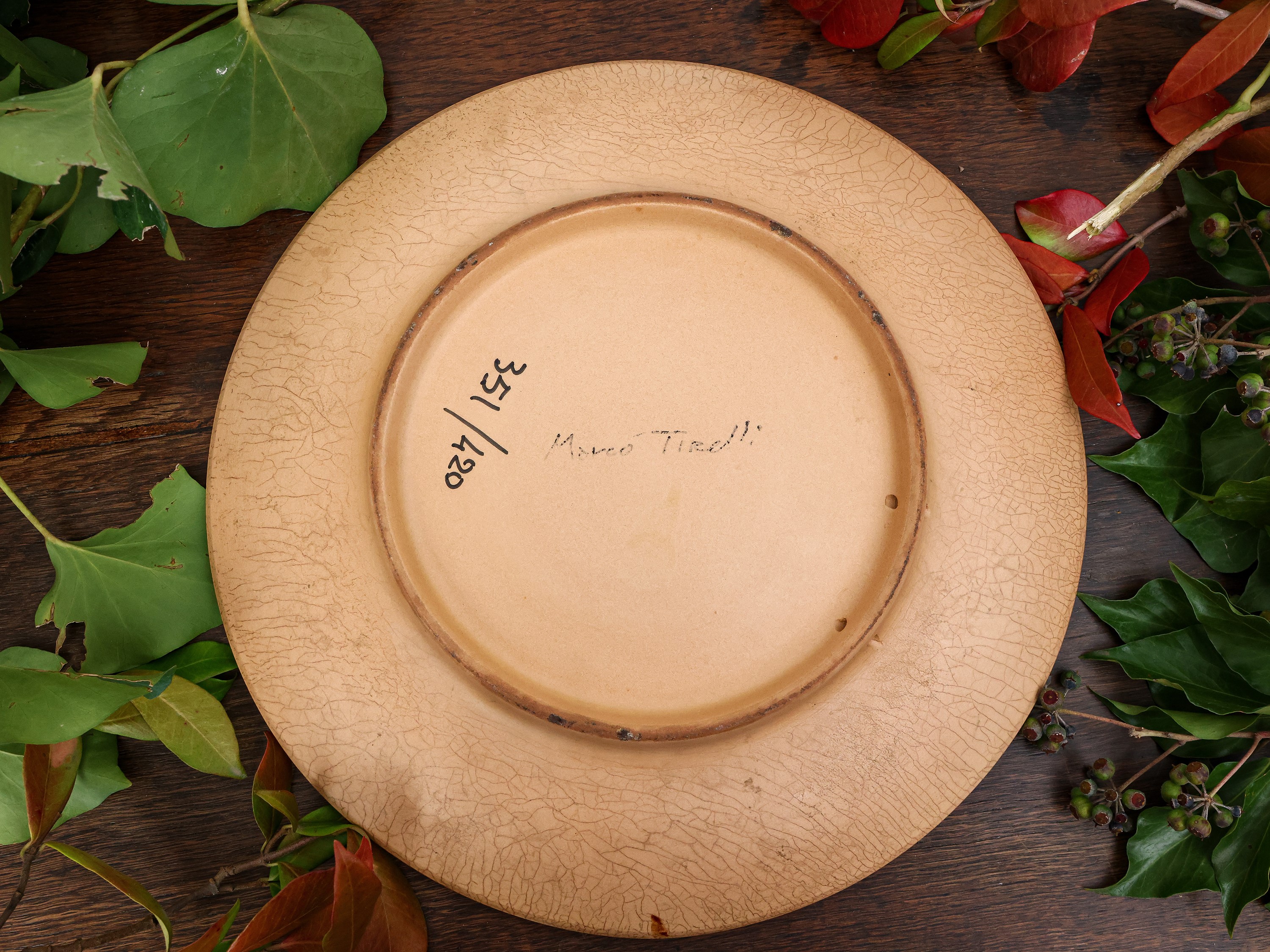 Marco Tirelli - Piatto in Ceramica Smaltata