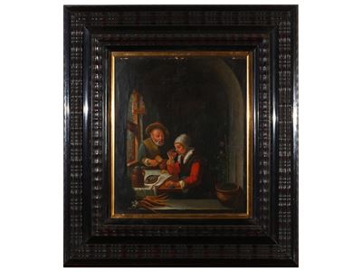Due Vecchi a Tavola, da Franz Van Mieris