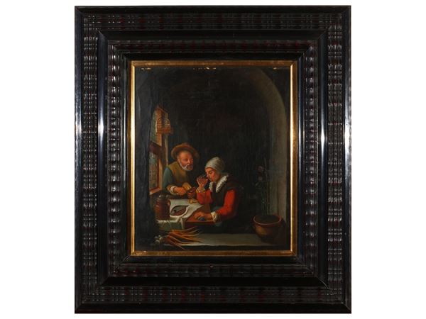 Due vecchi a tavola, da Franz Van Mieris