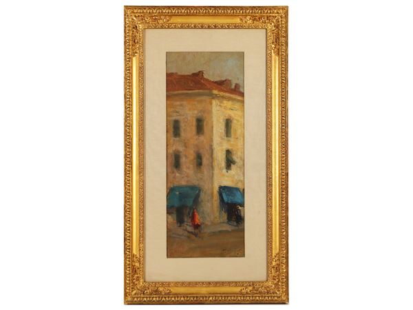 Mario Borgiotti - Scorcio di palazzo 1970