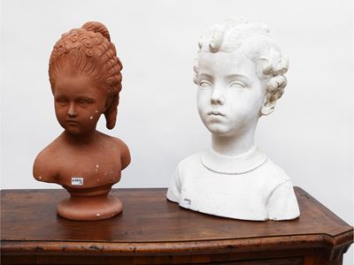 Due Busti Raffiguranti Fanciulli