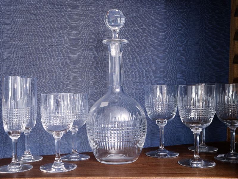 Assortimento di Accessori in Cristallo Baccarat, Modello Nancy