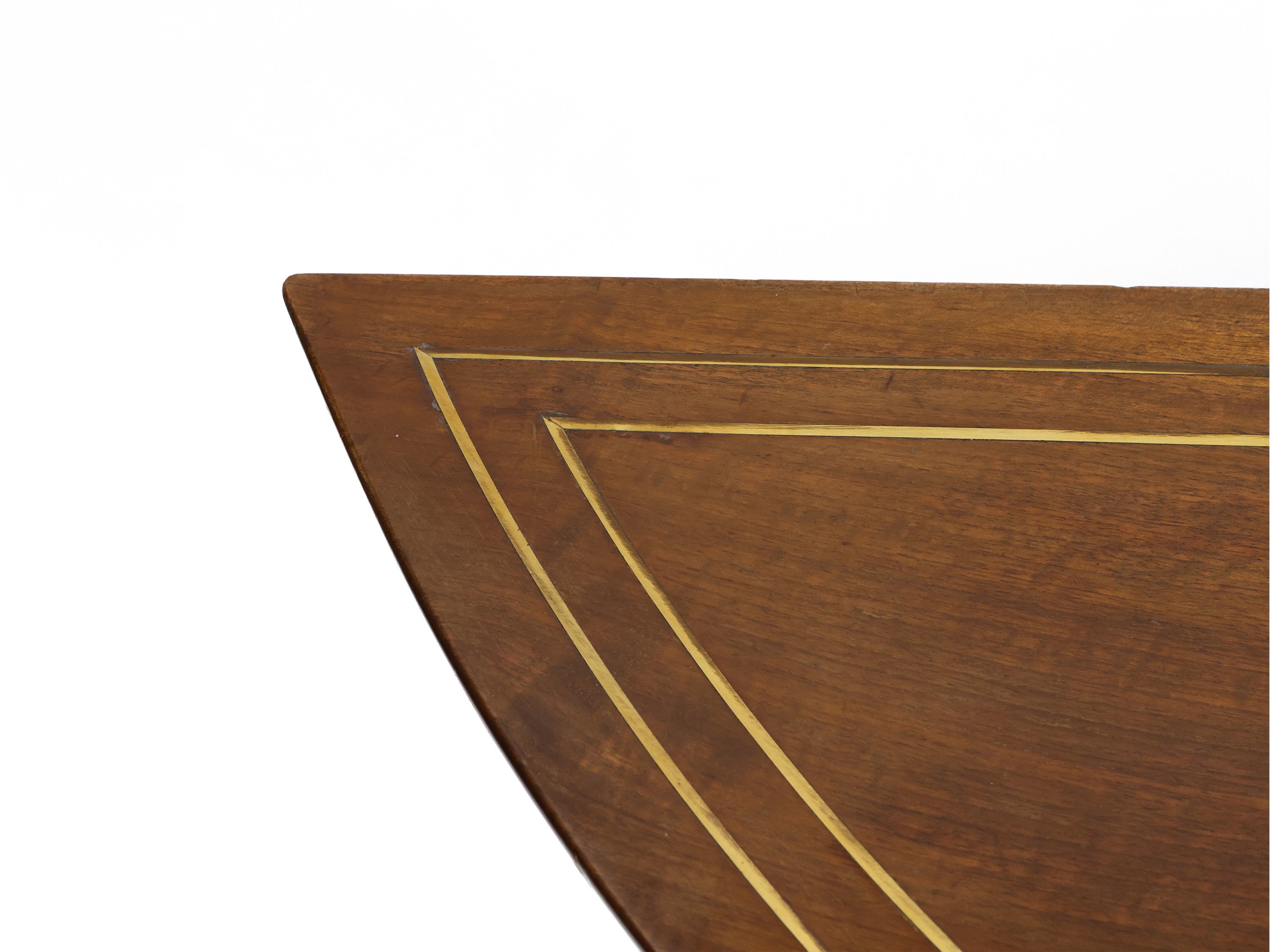 Console a mezzaluna in noce