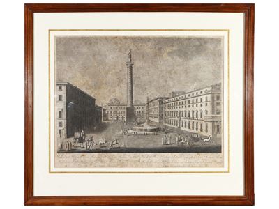 Veduta della Piazza, e Colonna Antonina...