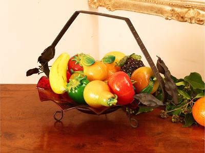 Assortimento di Frutti in Vetro Policromo