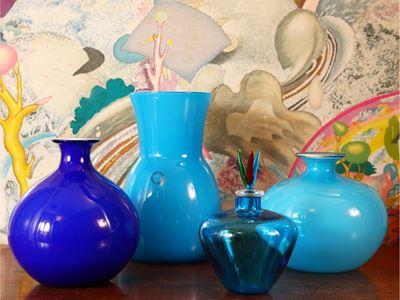 Tre Vasi in Vetro di Murano Venini