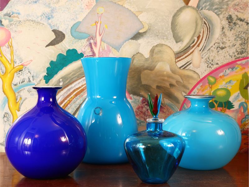 Tre Vasi in Vetro di Murano Venini