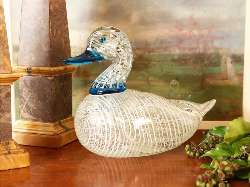 Anatra in Vetro Soffiato di Murano