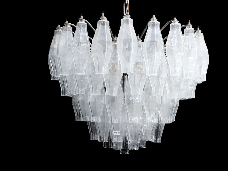 Lampadario Poliedri, Carlo Scarpa per Venini, Anni Settanta
