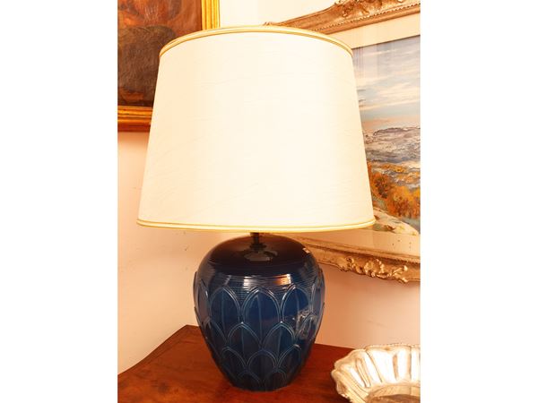 Large lamp in glazed ceramic