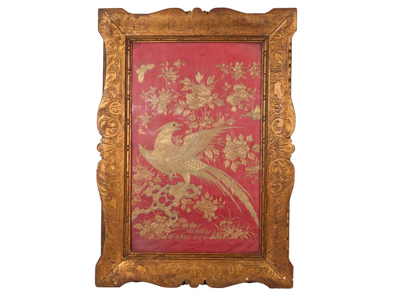 Ricamo a Chinoiserie su Seta