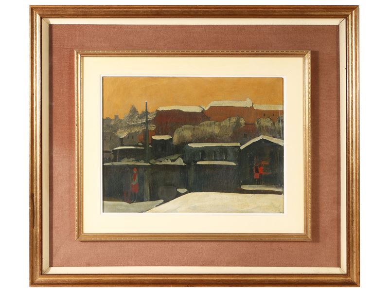 Marcello Boccacci - La Neve Case di Rifredi (firenze) 1949