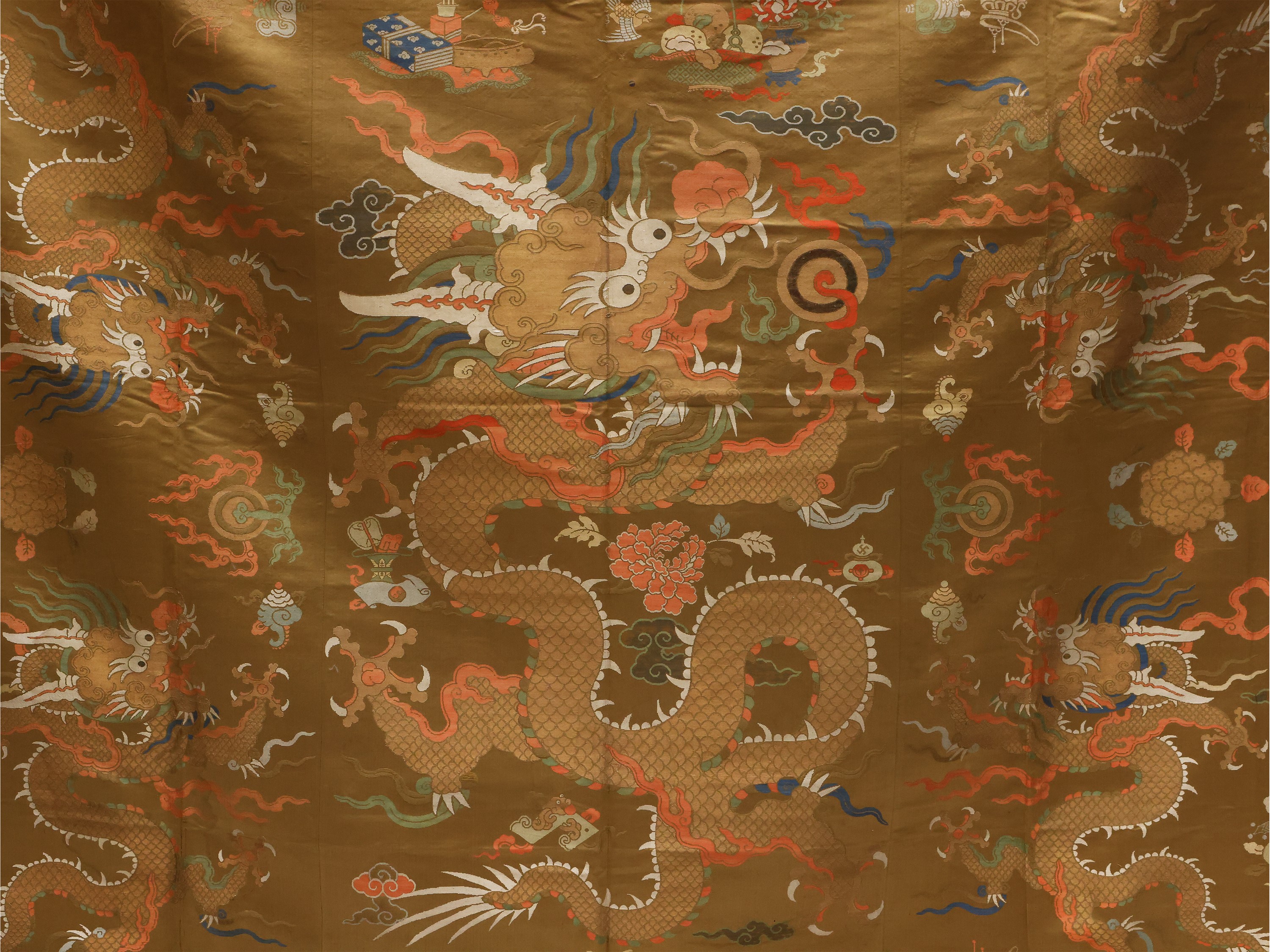 Pannello in Seta, Cina XIX/XX Secolo
