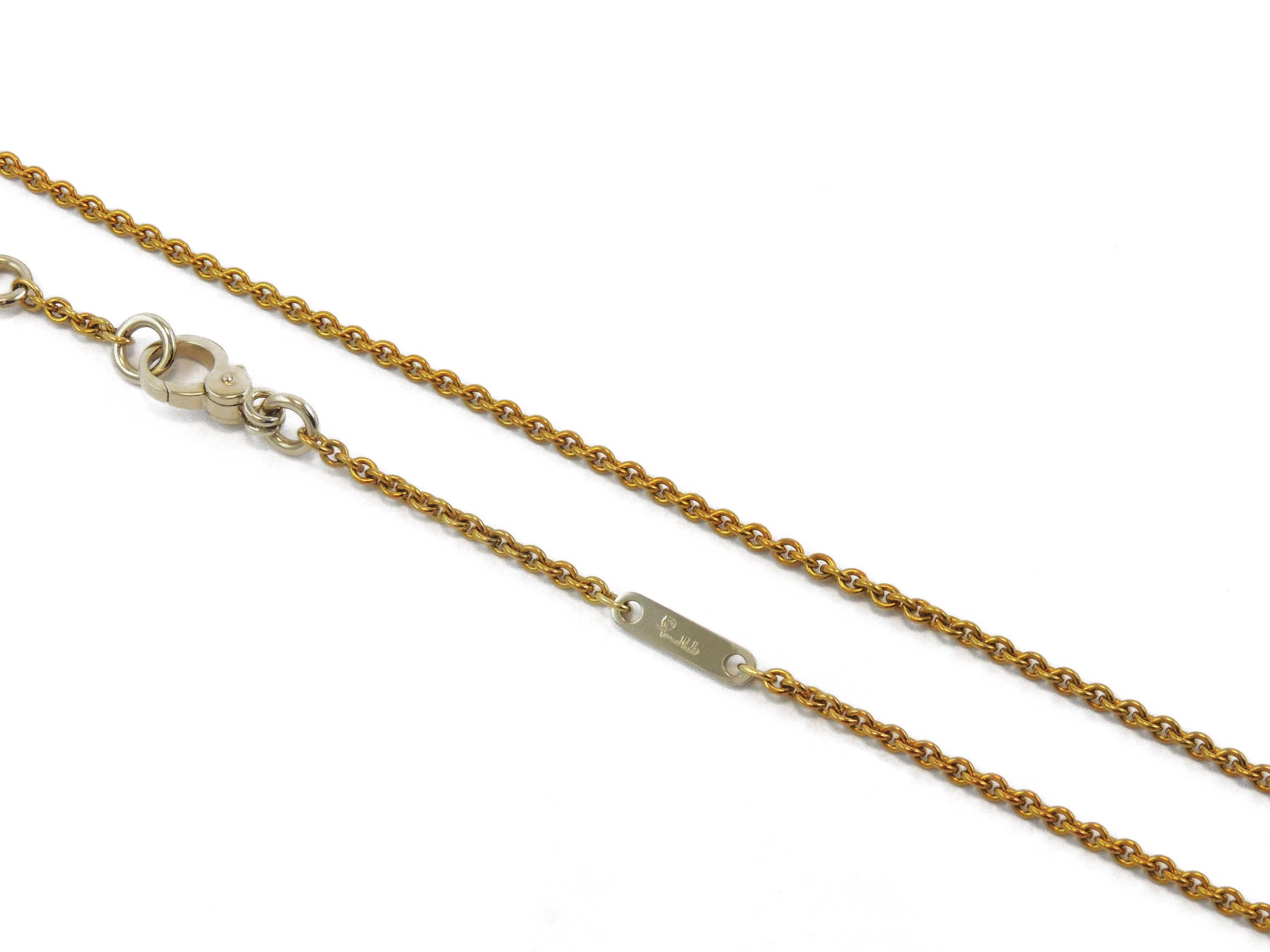 Collana con Pendente in Oro Giallo e Bianco Pomellato