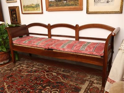 Divanetto Campagnolo a Panca in Noce