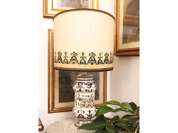 Table lamp in glazed terracotta