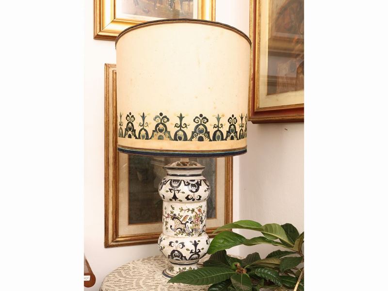 Lume da Tavolo in Terracotta Smalata